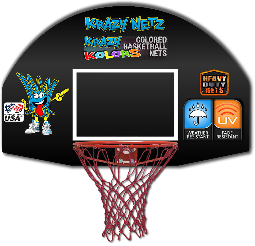 Krazy Netz Heavy Duty Maroon Crimson Red Replacement Basketball Rim Net