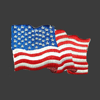 U.S. USA Flag 3D Waving Embroidered Patch Sew-on