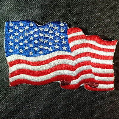 U.S. USA Flag 3D Waving Embroidered Patch Sew-on