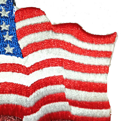 U.S. USA Flag 3D Waving Embroidered Patch Sew-on