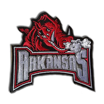 University of Arkansas Razorbacks Embroidered Patch Sew-on, Iron-on, Peel/Stick