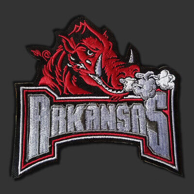 University of Arkansas Razorbacks Embroidered Patch Sew-on, Iron-on, Peel/Stick