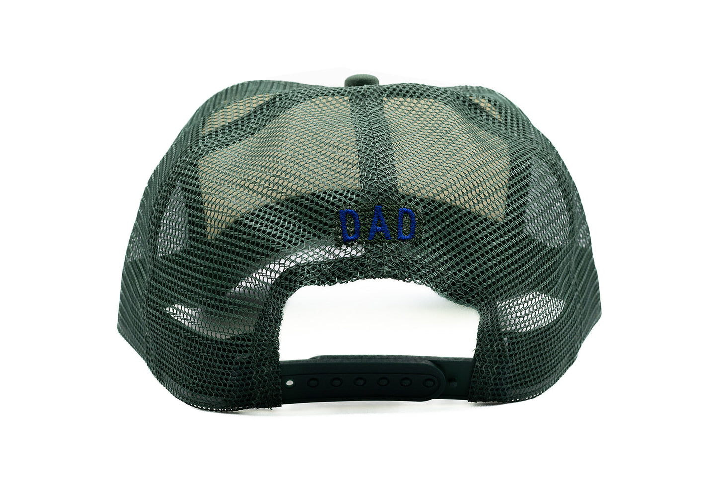 Dark Green & White Letter Trucker Hat