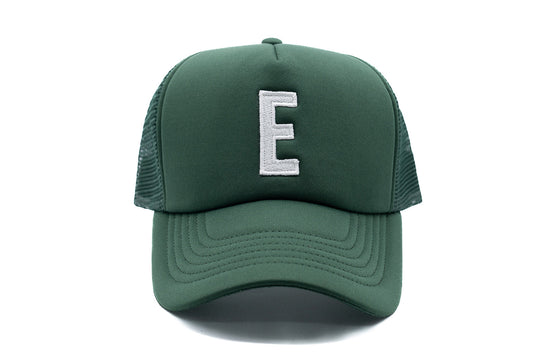 Dark Green Letter Trucker Hat