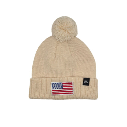 Flag Patch Pom Pom Hat