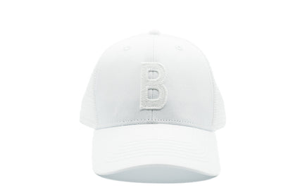 White Letter Snapback Hat