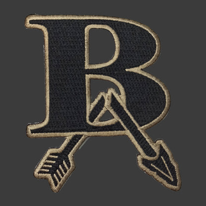 Letter B Black Embroidered Patch