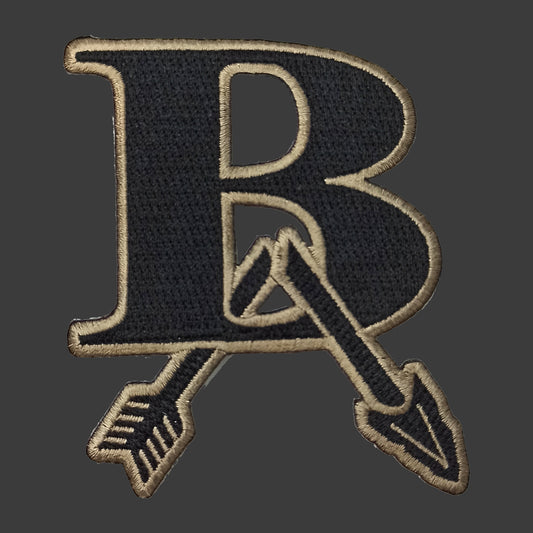Letter B Black Embroidered Patch