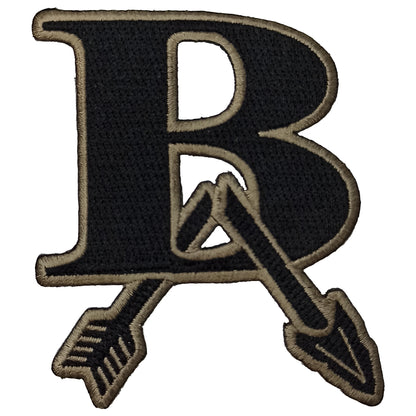 Letter B Black Embroidered Patch