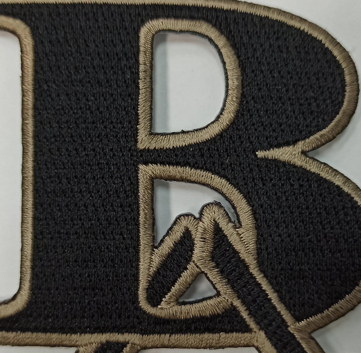 Letter B Black Embroidered Patch