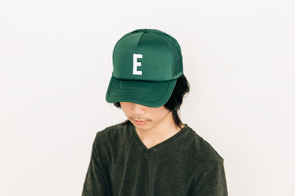 Dark Green Letter Trucker Hat